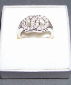 Inel din argint cu cristale Swarovski - cifra 8